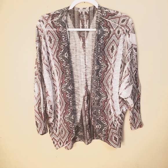 Charlotte Russe Multicolored Paisley Open Front Long Sleeve Cardigan Siz… - Picture 1 of 4